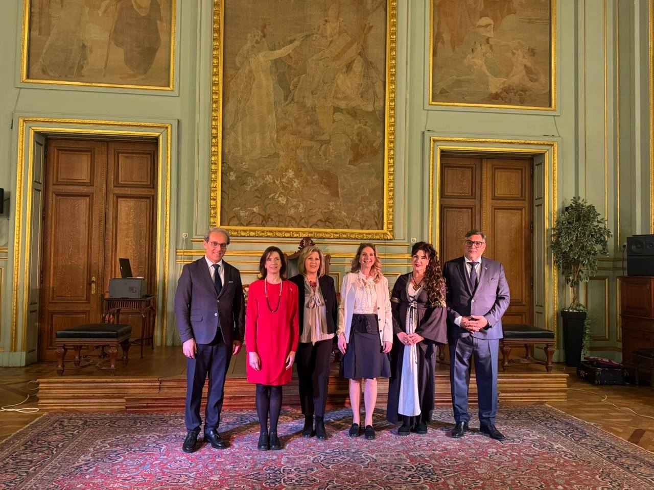 Εκδήλωση 25η Μαρτίου, Πρέσβυς Ελλάδος στο Βέλγιο Σοφία Γραμματά, Πρόεδρος Ελληνικής Κοινότητας Βρυξελλών Φίλιππος Κοτσαρίδης